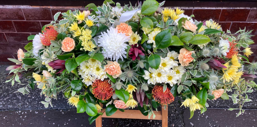 Autumn Meadow Casket Spray