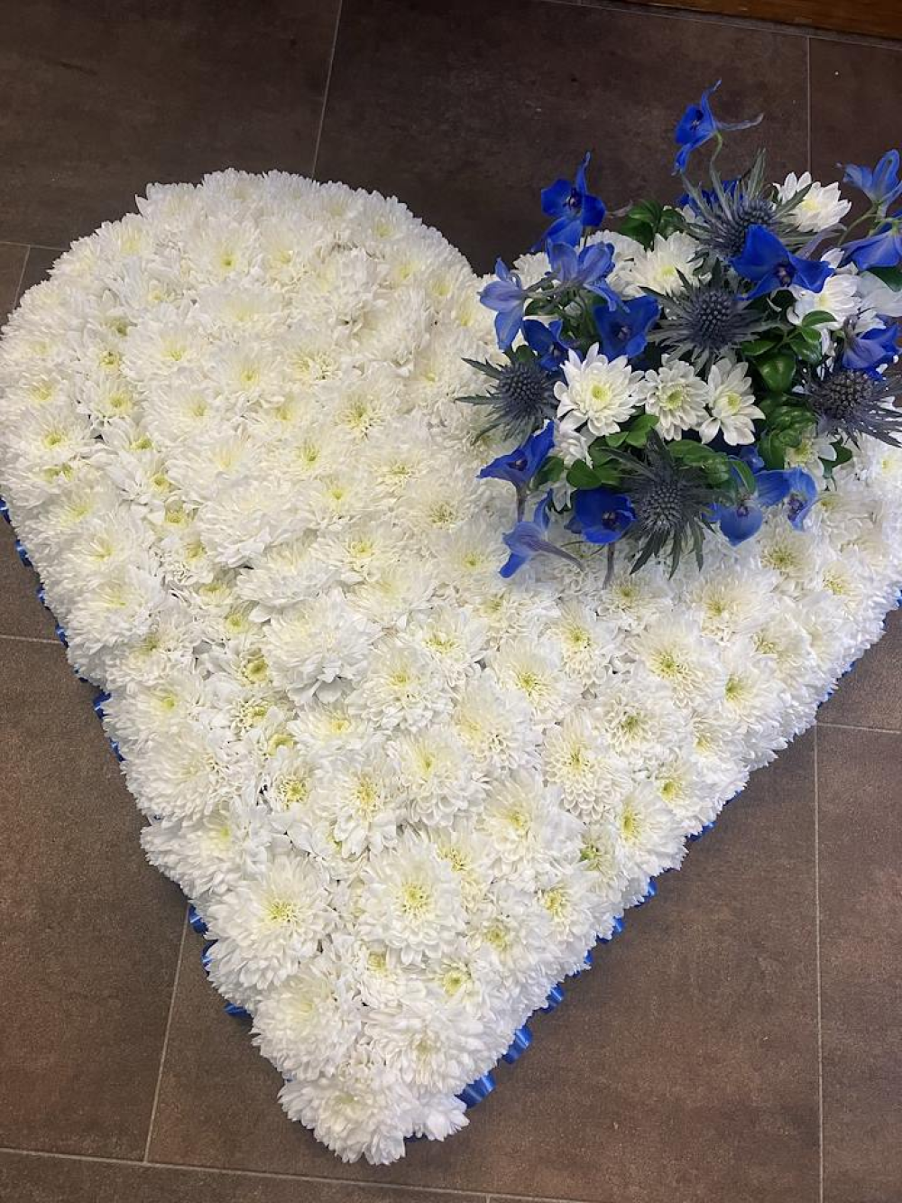 Blue & White Heart Tribute